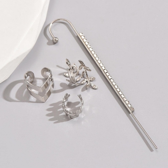 NEW‼️4pcs set Long Bar Zirconia Ear Clips - Picture 3 of 4